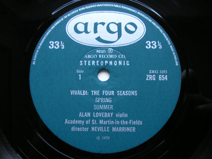 VIVALDI: THE FOUR SEASONS     LOVEDAY / ASMIF / MARRINER    ZRG 654