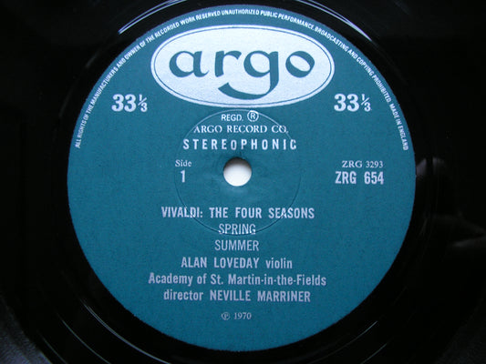 VIVALDI: THE FOUR SEASONS     LOVEDAY / ASMIF / MARRINER    ZRG 654