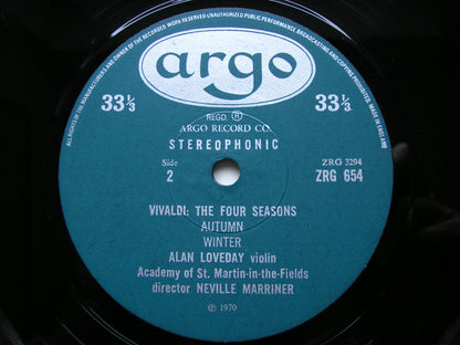 VIVALDI: THE FOUR SEASONS     LOVEDAY / ASMIF / MARRINER    ZRG 654