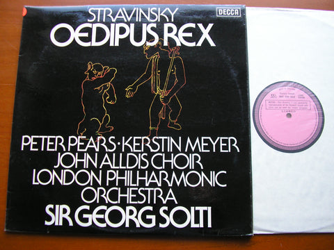 STRAVINSKY: OEDIPUS REX   PEARS / MEYER / LONDON PHILHARMONIC / SOLTI    SET 616