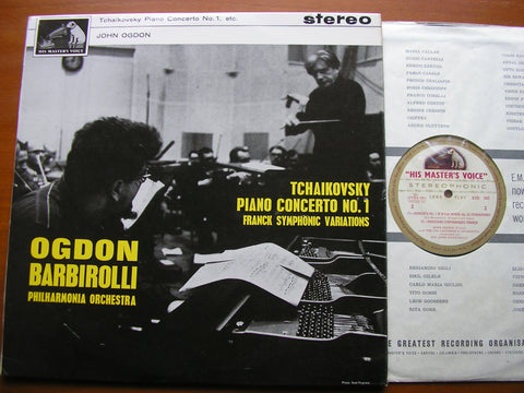 TCHAIKOVSKY: PIANO CONCERTO NO. 1 / FRANCK: SYMPHONIC VARIATIONS    OGDON / PHILHARMONIA / BARBIROLLI   ASD 542