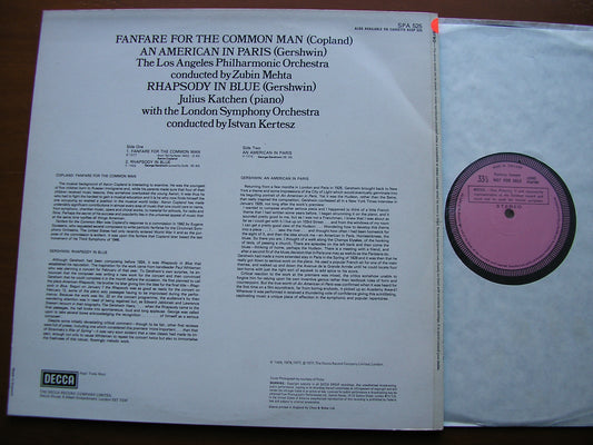GERSHWIN / COPLAND: ORCHESTRAL MUSIC   KATCHEN / LONDON SYMPHONY / ISTVAN KERTESZ   SPA 525