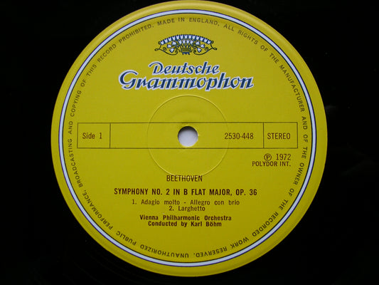 BEETHOVEN: SYMPHONY No. 2 / OVERTURE The Creatures of Prometheus    BOHM / VIENNA PHILHARMONIC   2530 448