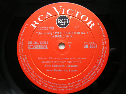 TCHAIKOVSKY: PIANO CONCERTO No. 1    RUBINSTEIN / BOSTON SYMPHONY / LEINSDORF   SB 6551