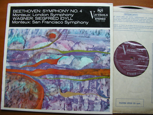 BEETHOVEN: SYMPHONY No. 4 / WAGNER: SIEGRFRIED IDYLL    MONTEUX / LONDON SYMPHONY   VICS 1102