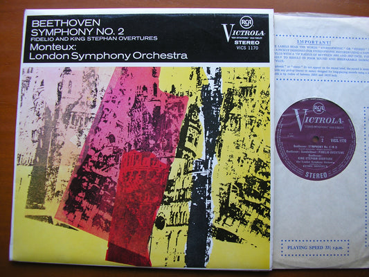BEETHOVEN: SYMPHONY No. 2 / OVERTURES King Stephen / Fidelio     MONTEUX / LONDON SYMPHONY    VICS 1170