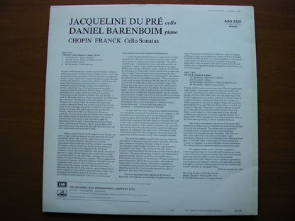 CHOPIN / FRANCK: CELLO SONATAS    DU PRE / BARENBOIM    ASD 2851