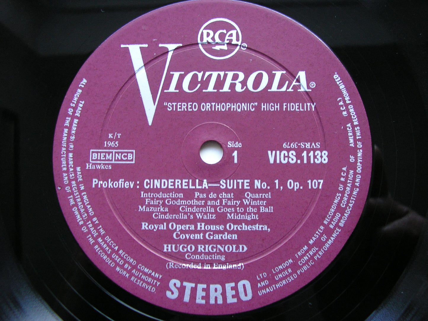 PROKOFIEV: CINDERELLA Suites   RIGNOLD / ORCHESTRA OF THE ROYAL OPERA HOUSE   VICS 1138