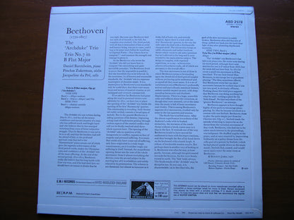 BEETHOVEN: PIANO TRIO No. 7 'Archduke'   BARENBOIM / DU PRE / ZUKERMAN    ASD 2572