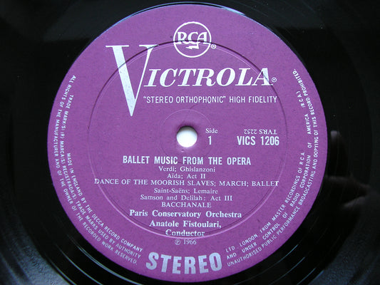BALLET MUSIC FROM THE OPERA    FISTOULARI / PARIS CONSERVATOIRE     VICS 1206