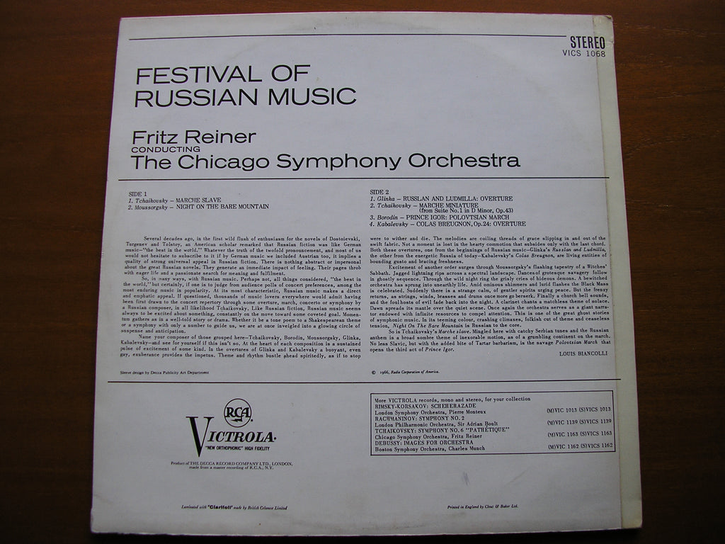 FESTIVAL OF RUSSIAN MUSIC: GLINKA / BORODIN / TCHAIKOVSKY