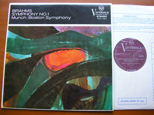 BRAHMS: SYMPHONY No. 1     MUNCH / BOSTON SYMPHONY    VICS 1062