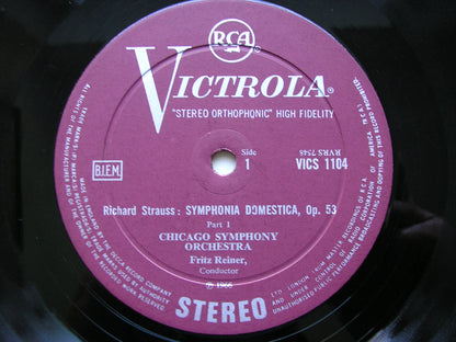 STRAUSS: SYMPHONIA DOMESTICA     FRITZ REINER / CHICAGO SYMPHONY    VICS 1104