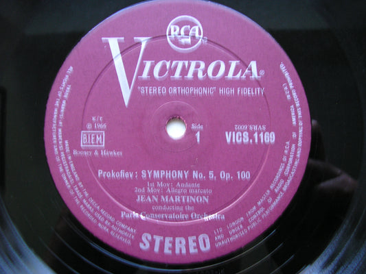 PROKOFIEV: SYMPHONY No. 5     MARTINON / PARIS CONSERVATOIRE    VICS 1169