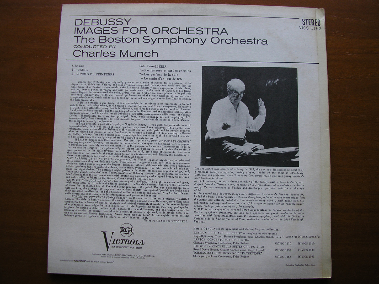 DEBUSSY: IMAGES    MUNCH / BOSTON SYMPHONY    VICS 1162