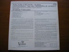WALTON: FACADE Suites / LECOCQ: MAMZELLE ANGOT    FISTOULARI / OROHCG   VICS 1168