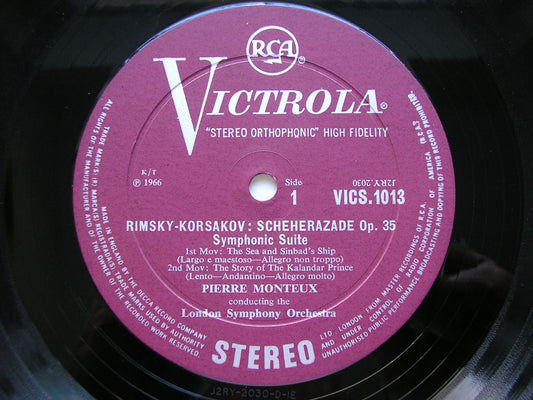 RIMSKY-KORSAKOV: SCHEHERAZADE    MONTEUX / LONDON SYMPHONY   VICS 1013