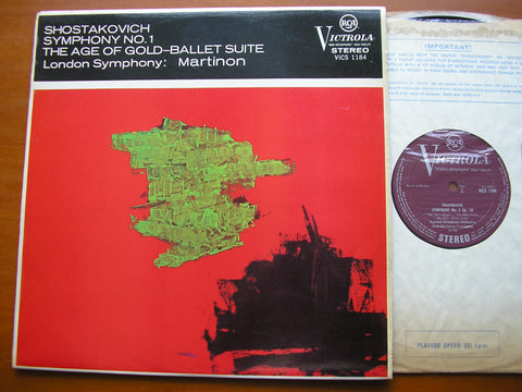 SHOSTAKOVICH: SYMPHONY No. 1 / THE AGE OF GOLD     MARTINON / LONDON SYMPHONY    VICS 1184