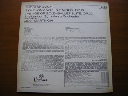 SHOSTAKOVICH: SYMPHONY No. 1 / THE AGE OF GOLD     MARTINON / LONDON SYMPHONY    VICS 1184
