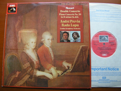 MOZART: DOUBLE CONCERTO K365 / PIANO CONCERTO K466   PREVIN / LUPU / LONDON SYMPHONY / PREVIN    ASD 3337