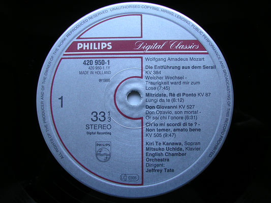 KIRI TE KANAWA SINGS ARIAS BY MOZART     TE KANAWA / UCHIDA / ENGLISH CHAMBER ORCHESTRA / TATE     420 950