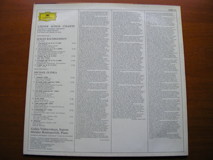 VISHNEVSKAYA SINGS RACHMANINOV & GLINKA SONGS    VISHNEVSKAYA / ROSTROPOVICH   2530 725