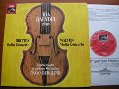 BRITTEN & WALTON: VIOLIN CONCERTOS   IDA HAENDEL / BOURNEMOUTH SYMPHONY / BERGLUND    ASD 3483