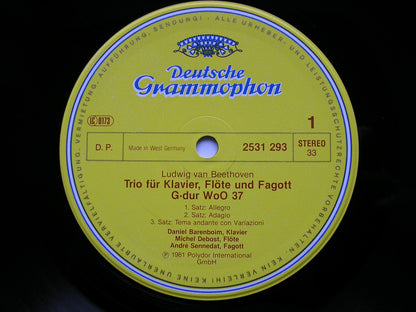 BEETHOVEN: SONATA FOR PIANO & HORN / TRIO FOR PIANO, FLUTE & BASSOON    BARENBOIM / BLOOM / DEBOST / SENNEDAT   2531 293