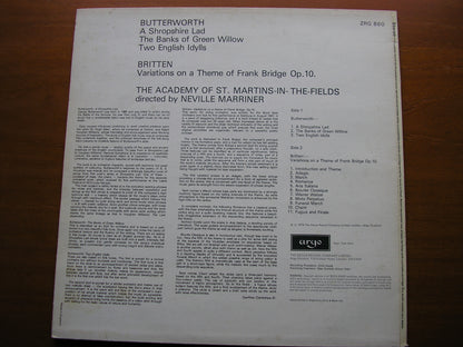 BRITTEN: VARIATIONS / BUTTERWORTH: A SHROPSHIRE LAD   NEVILLE MARRINER / ASMIF    ZRG 860
