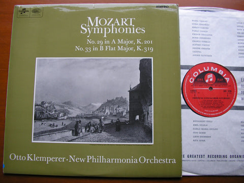 MOZART: SYMPHONIES Nos. 29 & 33    KLEMPERER / NEW PHILHARMONIA ORCHESTRA   SAX 5256