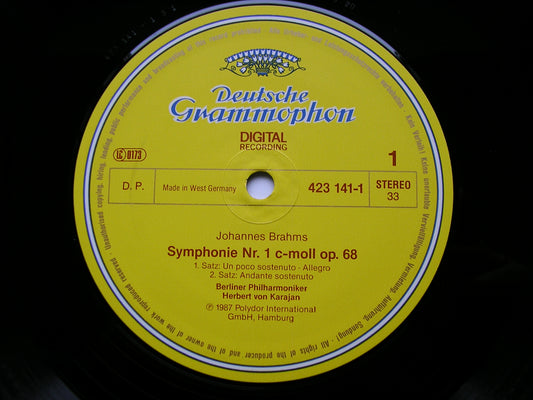 BRAHMS: THE FOUR SYMPHONIES / TRAGIC OVERTURE / HAYDN VARIATIONS    KARAJAN / BERLIN PHILHARMONIC   4LP