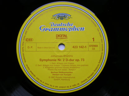 BRAHMS: THE FOUR SYMPHONIES / TRAGIC OVERTURE / HAYDN VARIATIONS    KARAJAN / BERLIN PHILHARMONIC   4LP