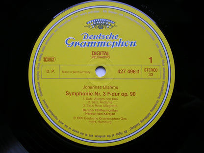 BRAHMS: THE FOUR SYMPHONIES / TRAGIC OVERTURE / HAYDN VARIATIONS    KARAJAN / BERLIN PHILHARMONIC   4LP