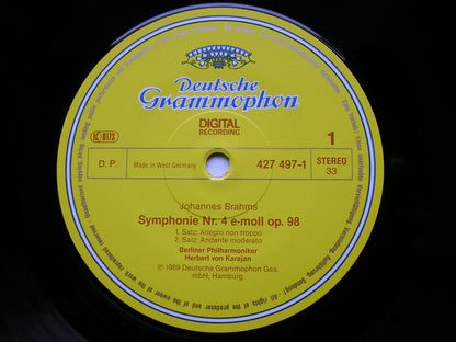 BRAHMS: THE FOUR SYMPHONIES / TRAGIC OVERTURE / HAYDN VARIATIONS    KARAJAN / BERLIN PHILHARMONIC   4LP