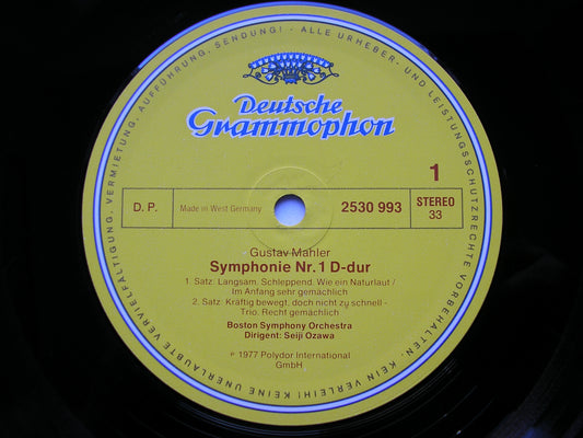 MAHLER: SYMPHONY No. 1     OZAWA / BOSTON SYMPHONY   2530 993