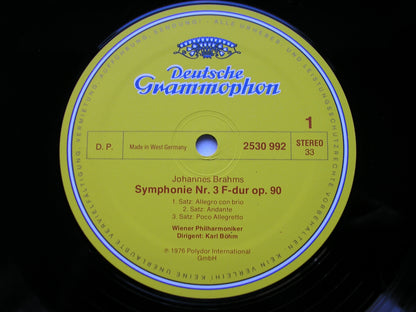 BRAHMS: THE FOUR SYMPHONIES / ALTO RHAPSODY / TRAGIC OVERTURE / HAYDN VARIATIONS    BOHM / VIENNA PHILHARMONIC ORCHESTRA   4 LP