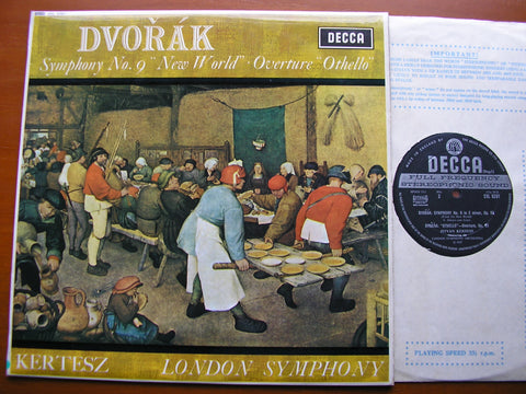 DVORAK: SYMPHONY No. 9 / OVERTURE Othello     ISTVAN KERTESZ / LONDON SYMPHONY   SXL 6291