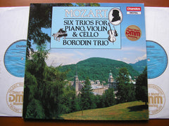 MOZART: SIX TRIOS FOR PIANO, VIOLIN & CELLO    THE BORODIN TRIO    2 LP    DBRD 2008