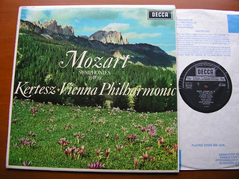 MOZART: SYMPHONIES Nos. 33 & 39   KERTESZ / VIENNA PHILHARMONIC ORCHESTRA    SXL 6056