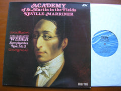 WEBER: SYMPHONIES Nos. 1 & 2    MARRINER / ASMIF    DCA 515