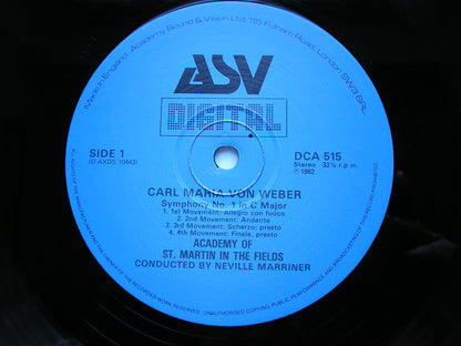 WEBER: SYMPHONIES Nos. 1 & 2    MARRINER / ASMIF    DCA 515