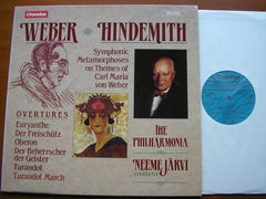 WEBER: OVERTURES / HINDEMITH: SYMPHONIC METAMORPHOSES    JARVI / PHILHARMONIA    ABRD 1404