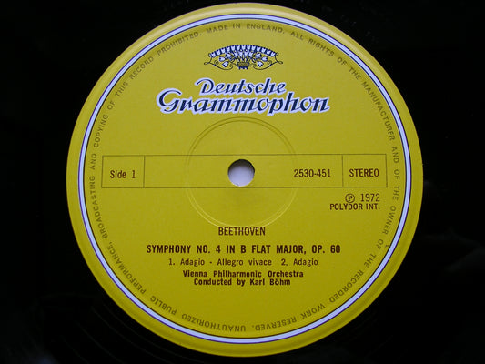 BEETHOVEN: SYMPHONY No. 4    BOHM / VIENNA PHILHARMONIC   2530 451