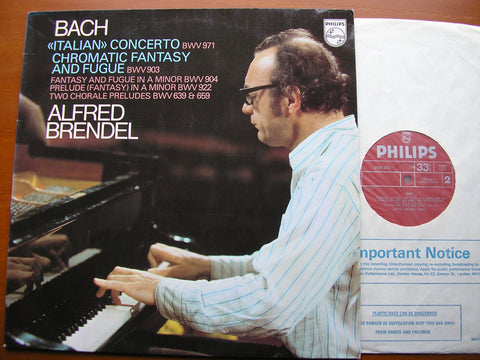 BACH: 'ITALIAN' CONCERTO / CHROMATIC FANTASY BWV 971 / PRELUDES   ALFRED BRENDEL    9500 353