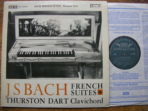 BACH: THE SIX FRENCH SUITES BWV 812 - 7 THURSTON DART, Clavichord SOL 60039
