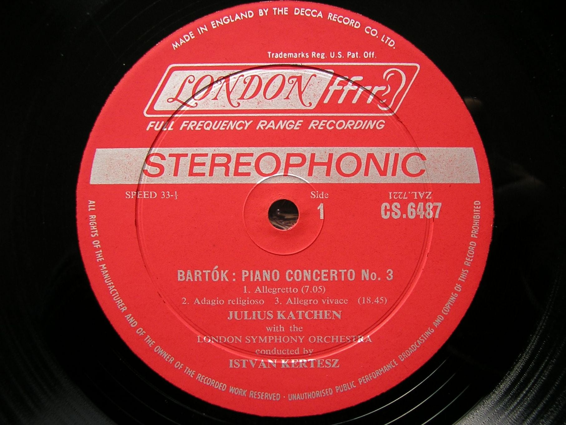 decca, pressed, london, 6487, 1966, original, wide, band, grooved,