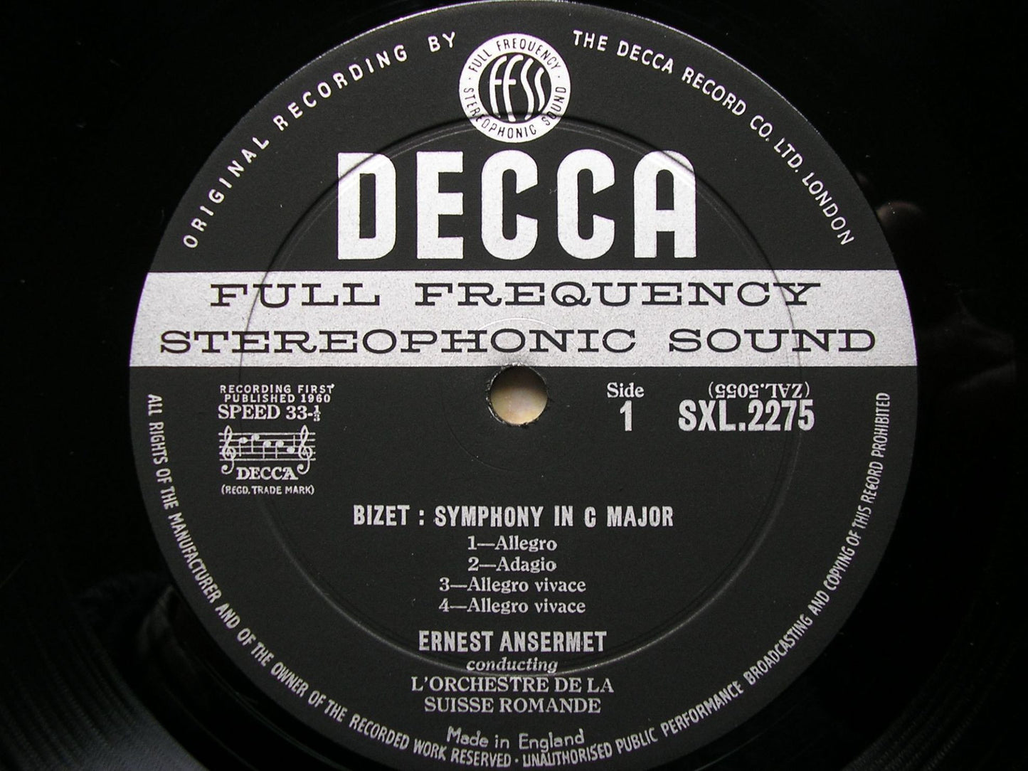 decca, 2275, 1960, wide, band, grooved, sounding, scuff, marks, sides, flipback,