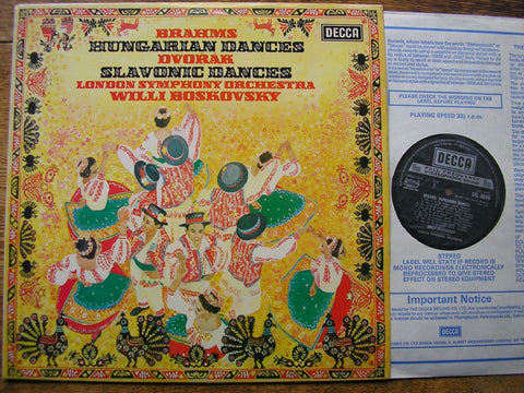 BRAHMS: HUNGARIAN DANCES / DVORAK: SLAVONIC DANCES WILLI BOSKOVSKY / LSO SXL 6696