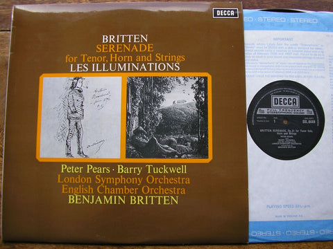 BRITTEN: LES ILLUMINATIONS / SERENADE FOR TENOR, HORN & STRINGS PEARS / TUCKWELL / LSO / ECO / BRITTEN SXL 6449