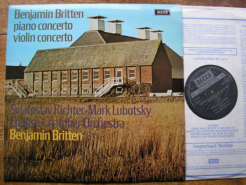 BRITTEN: PIANO CONCERTO / VIOLIN CONCERTO SVIATOSLAV RICHTER / MARK LUBOTSKY / ECO / BRITTEN SXL 6512